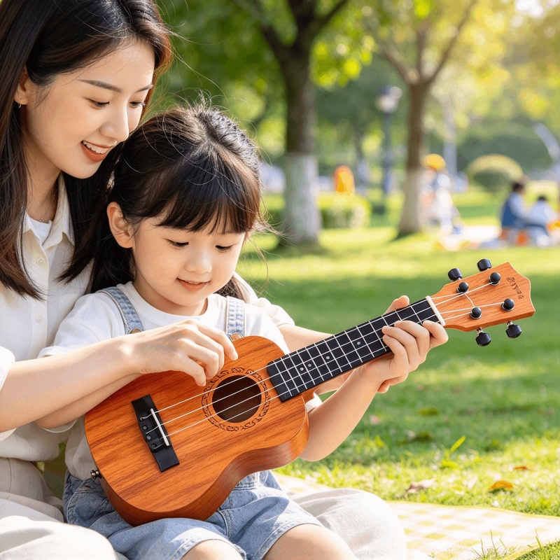 Musical Instrument Harmonium - 35 cm großes, realistisch gestaltetes Ukulele-Gitarren-Spielzeug