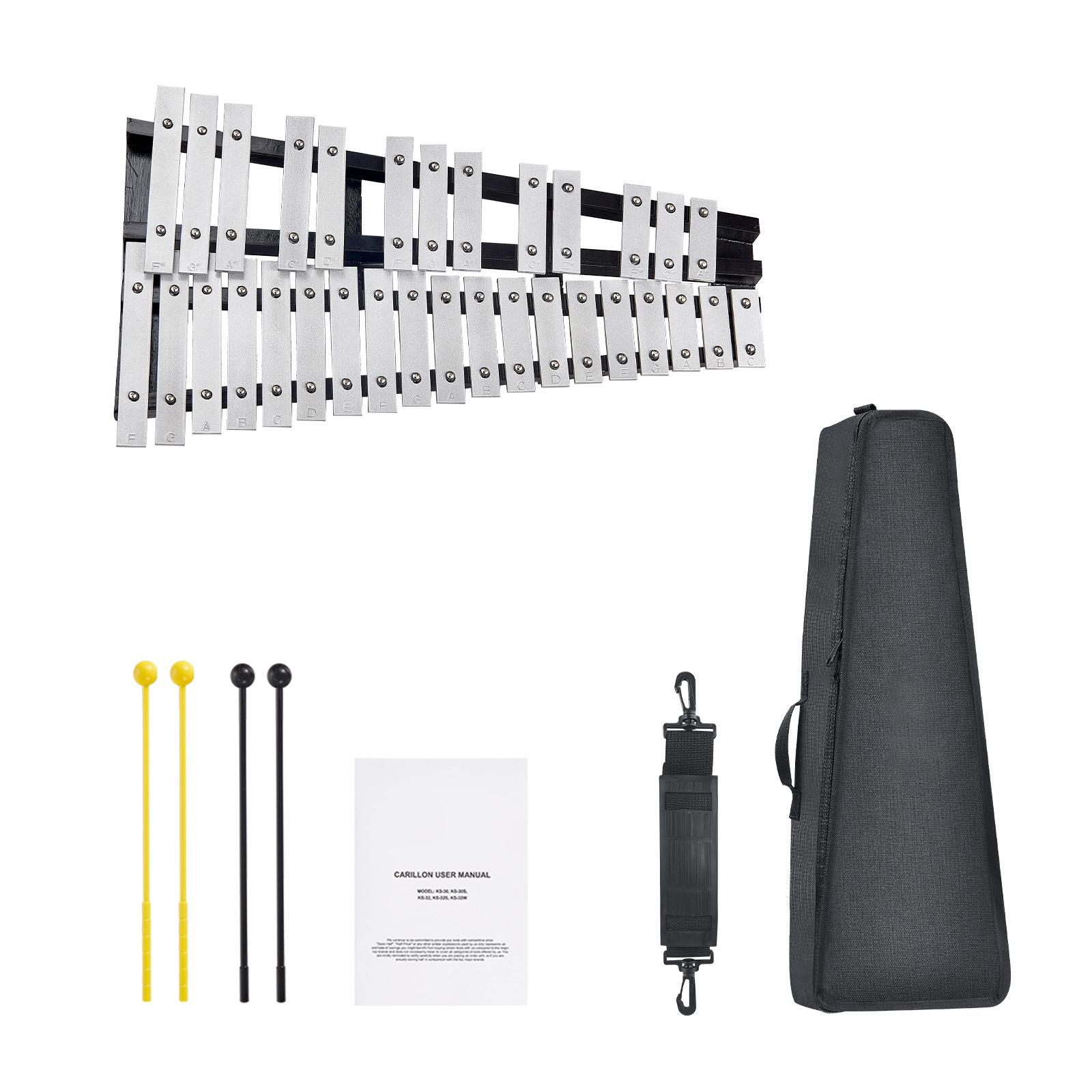 Musical Instrument Harmonium - SucceBuy 32-Noten Glockenspiel Xylophon Set Perkussionsinstrument