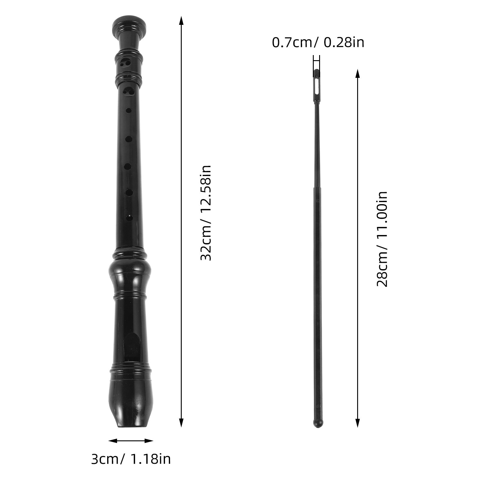 8-Loch Schwarzer Transparenter – Soprano Recorder Plastic Bewertung und Preis