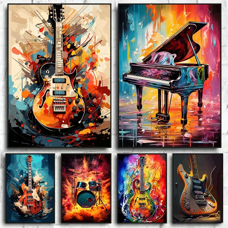 2026 Abstrakte Bunte Kunst Mus – Picture Of Musical Instrument Bewertung und Preis