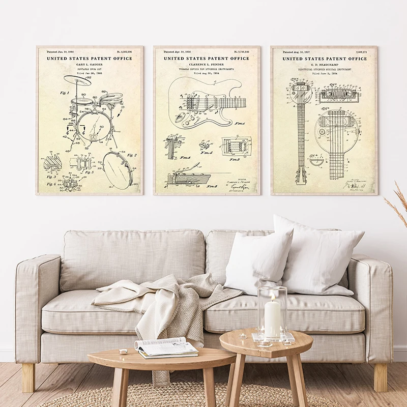 Patent Vintage Musikinstrument – Picture Of Musical Instrument Bewertung und Preis